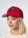 Бейсболка MITCHELL NESS арт. HP14518-CBURED1 Chicago Bulls NBA (красный)